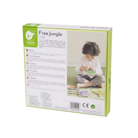 CLASSIC WORLD Drewniana Sznurowanka Przeplatanka Nawlekanka Przewlekanka Zwierzątka 10 el. CLASSIC WORLD Drewniana Sznurowanka Przeplatanka Nawlekanka Przewlekanka Zwierzątka 10 el.