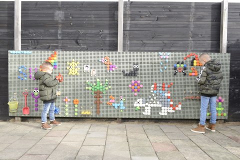 MASTERKIDZ Panel Ścienny Tablica Naukowa Kreatywna STEM Tablica na zewnątrz Outdoor + Panel Monatażowy 120x80cm