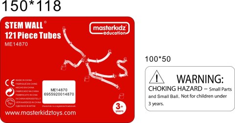 MASTERKIDZ System Rur Do Tablicy STEM 121 elementów MASTERKIDZ System Rur Do Tablicy STEM 121 elementów