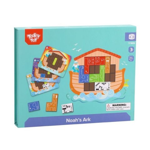 TOOKY TOY Układanka Magnetyczna Montessori Logiczna Puzzle Arka Noego 26 el.