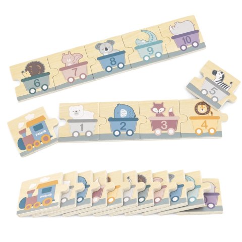 VIGA PolarB Drewniane Puzzle Numeryczne Cyferki Montessori VIGA PolarB Drewniane Puzzle Numeryczne Cyferki Montessori