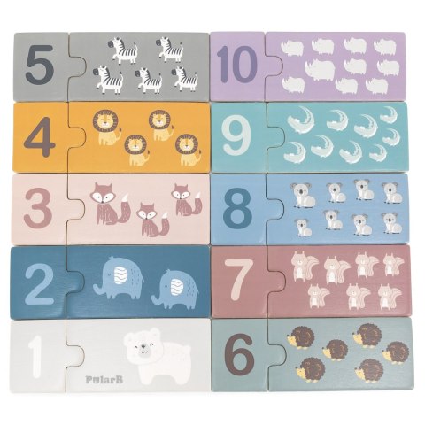 VIGA PolarB Drewniane Puzzle Numeryczne Cyferki Montessori VIGA PolarB Drewniane Puzzle Numeryczne Cyferki Montessori