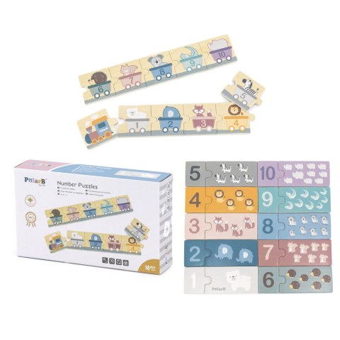 VIGA PolarB Drewniane Puzzle Numeryczne Cyferki Montessori VIGA PolarB Drewniane Puzzle Numeryczne Cyferki Montessori