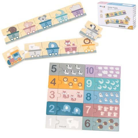 VIGA PolarB Drewniane Puzzle Numeryczne Cyferki Montessori VIGA PolarB Drewniane Puzzle Numeryczne Cyferki Montessori