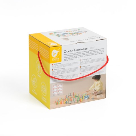 CLASSIC WORLD Drewniane Domino Tor Logiczny Przeszkód Układanka Montessori 100 el. CLASSIC WORLD Drewniane Domino Tor Logiczny Przeszkód Układanka Montessori 100 el.