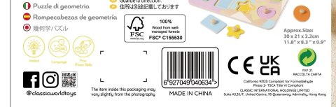 CLASSIC WORLD Układanka Puzzle Klocki Geometryczne 9 el. CLASSIC WORLD Układanka Puzzle Klocki Geometryczne 9 el.