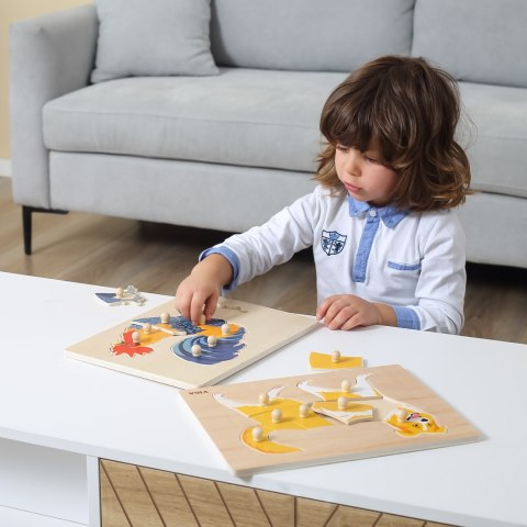 VIGA Drewniane Puzzle Montessori Kogut z Pinezkami VIGA Drewniane Puzzle Montessori Kogut z Pinezkami