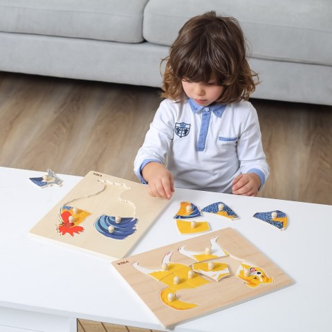 VIGA Drewniane Puzzle Montessori Kogut z Pinezkami VIGA Drewniane Puzzle Montessori Kogut z Pinezkami