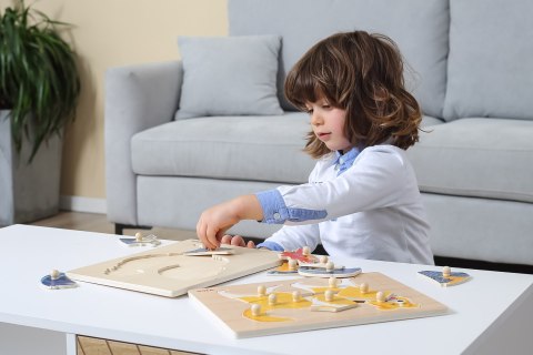 VIGA Drewniane Puzzle Montessori Kogut z Pinezkami VIGA Drewniane Puzzle Montessori Kogut z Pinezkami