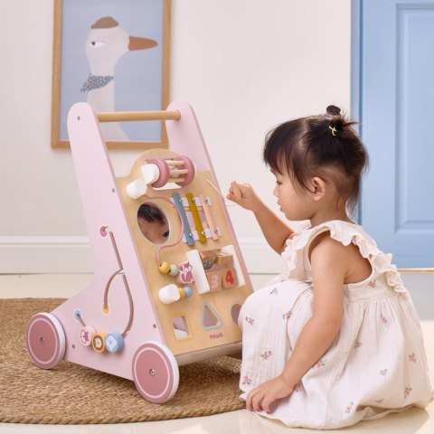 VIGA PolarB Drewniany Pchacz Chodzik Różowy Edukacyjny VIGA PolarB Drewniany Pchacz Chodzik Różowy Edukacyjny