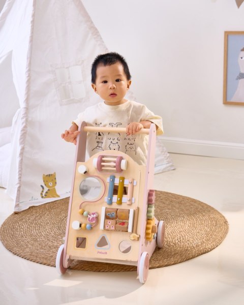 VIGA PolarB Drewniany Pchacz Chodzik Różowy Edukacyjny VIGA PolarB Drewniany Pchacz Chodzik Różowy Edukacyjny