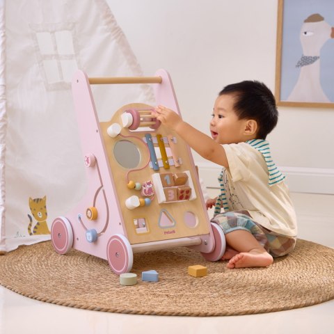 VIGA PolarB Drewniany Pchacz Chodzik Różowy Edukacyjny VIGA PolarB Drewniany Pchacz Chodzik Różowy Edukacyjny