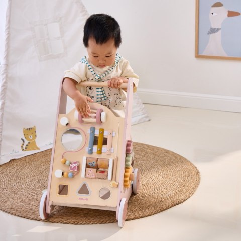 VIGA PolarB Drewniany Pchacz Chodzik Różowy Edukacyjny VIGA PolarB Drewniany Pchacz Chodzik Różowy Edukacyjny