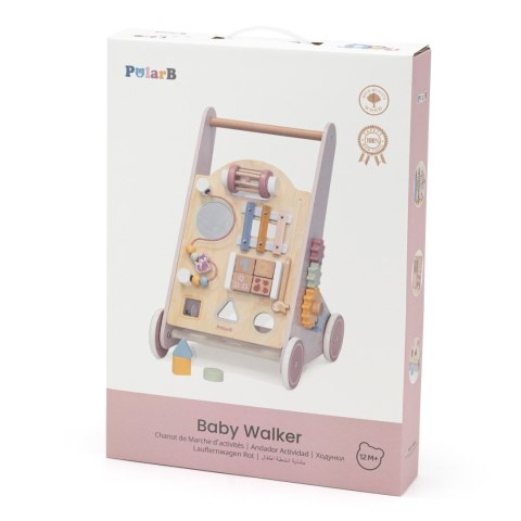 VIGA PolarB Drewniany Pchacz Chodzik Różowy Edukacyjny VIGA PolarB Drewniany Pchacz Chodzik Różowy Edukacyjny