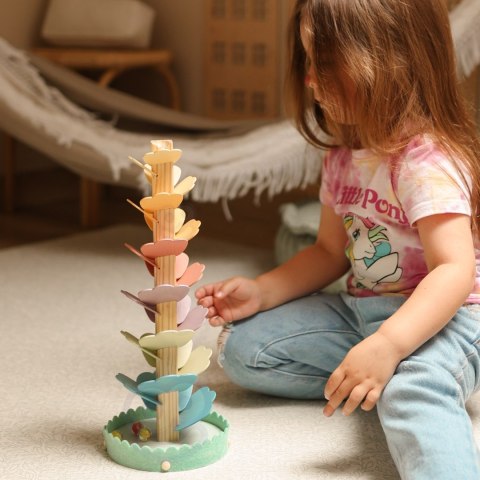 WOOPIE GREEN Drewniany Kulodrom Muzyczne Drzewko Tęczowe Montessori FSC