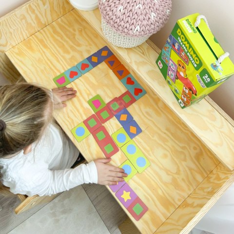 WOOPIE Gra Edukacyjna Transport Zwierzęta Puzzle Domino Montessori