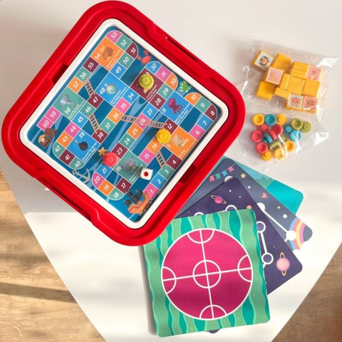 WOOPIE Stolik Gier Planszowych Logicznych 65 el. Zestaw 11w1