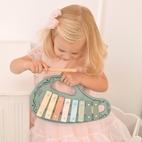 CLASSIC WORLD Drewniany Zestaw Instrumentów Muzycznych Flet Tamburyn Kastaniet Cymbałki