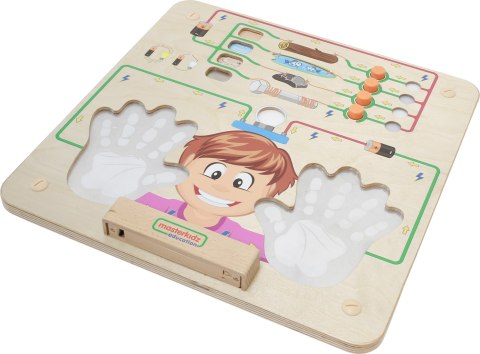 MASTERKIDZ Zestaw Tablic Pociąg 5w1 Tablica Sensoryczna Motoryczna Nauka Zmysłów i Emocji