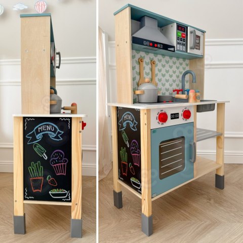TOOKY TOY Duża Drewniana Kuchnia dla Dzieci 10 el. FSC