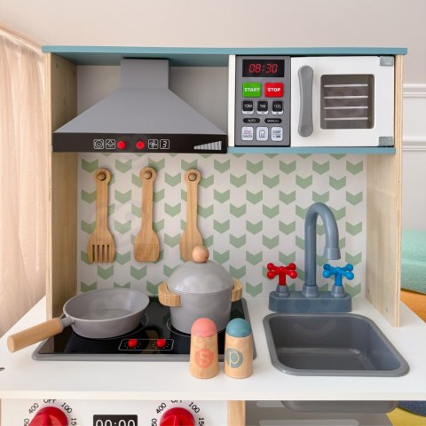 TOOKY TOY Duża Drewniana Kuchnia dla Dzieci 10 el. FSC