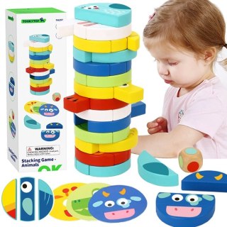 TOOKY TOY Gra Zręcznościowa Klocki Zwierzęta Certyfikat FSC