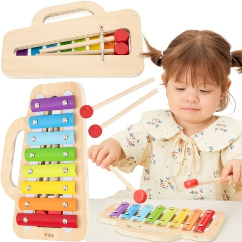 VIGA Cymbalki Drewniany Ksylofon - Odkryj Muzyczny Talent Swojego Malucha!