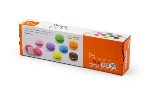 VIGA Drewniane Ciastka Kolorowe Ciasteczka Zestaw Makaroników 8 szt VIGA Drewniane Ciastka Kolorowe Ciasteczka Zestaw Makaroników 8 szt