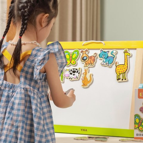 VIGA Drewniane Magnesy Zwierzęta zestaw 20 elementów