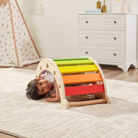 VIGA Drewniany Bujak Mostek 2w1 Huśtawka Montessori Tęczowa VIGA Drewniany Bujak Mostek 2w1 Huśtawka Montessori Tęczowa