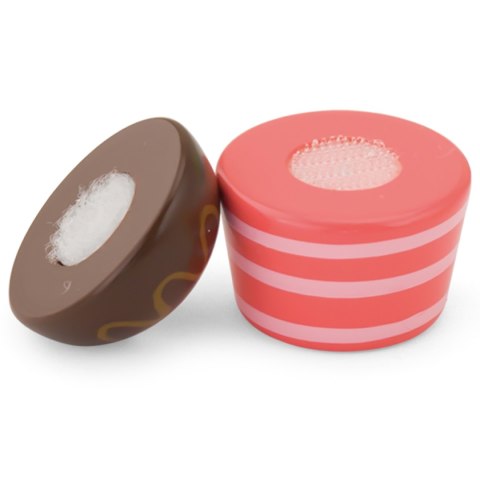 Viga Drewniane Ciasteczka Babeczki 4szt Viga Drewniane Ciasteczka Babeczki 4szt