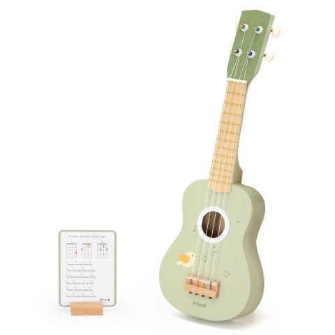 Viga Drewniane Ukulele Gitara Dla Dzieci Zielone Z Nutami Viga Drewniane Ukulele Gitara Dla Dzieci Zielone Z Nutami