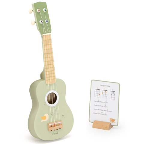 Viga Drewniane Ukulele Gitara Dla Dzieci Zielone Z Nutami Viga Drewniane Ukulele Gitara Dla Dzieci Zielone Z Nutami