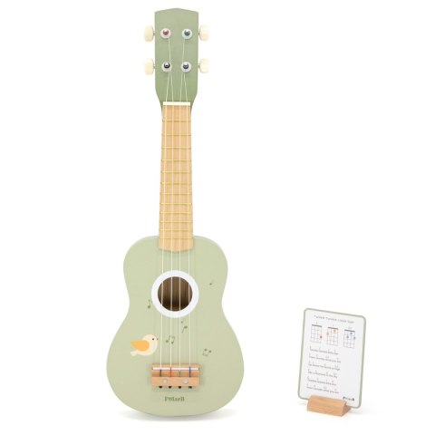 Viga Drewniane Ukulele Gitara Dla Dzieci Zielone Z Nutami Viga Drewniane Ukulele Gitara Dla Dzieci Zielone Z Nutami