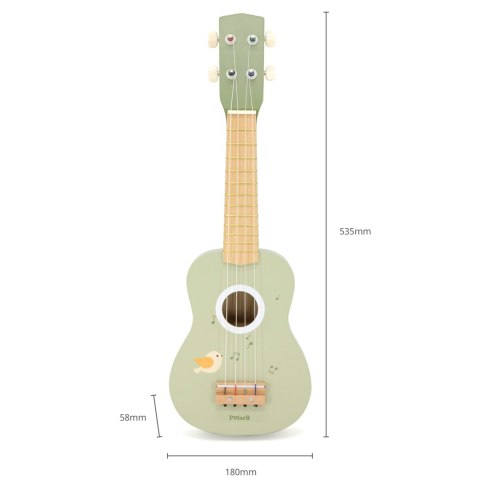 Viga Drewniane Ukulele Gitara Dla Dzieci Zielone Z Nutami Viga Drewniane Ukulele Gitara Dla Dzieci Zielone Z Nutami