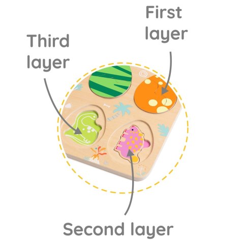 CLASSIC WORLD Drewniana Układanka Jajka Dinozaurów