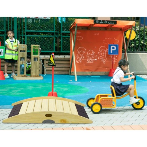 CLASSIC WORLD EDU Drewniany Mostek Rampowy Najazd Droga Tor dla Rowerów