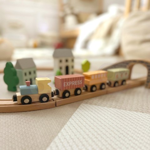 TOOKY TOY Drewniane Pojazdy Wagoniki na Magnes