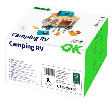 TOOKY TOY Drewniany Kamper Postacie Kemping