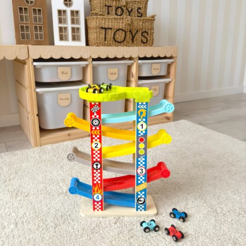 TOOKY TOY Kolorowa Zjeżdżalnia Tor Dla Samochodów