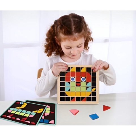 TOOKY TOY Mozaika Drewniana Układanka Montessori