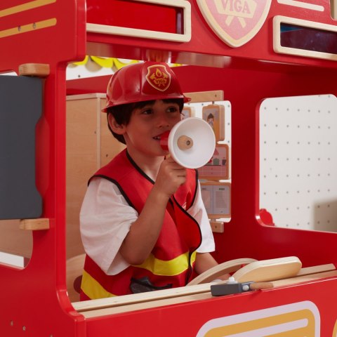 VIGA Zestaw Strażaka Strój Hełm Krótkofalówki 2szt Akcesoria Megafon Latarka VIGA Zestaw Strażaka Strój Hełm Krótkofalówki 2szt Akcesoria Megafon Latarka