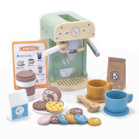 WOOPIE GREEN Drewniany Ekspres do Kawy Cukiernia Barista 25 el.