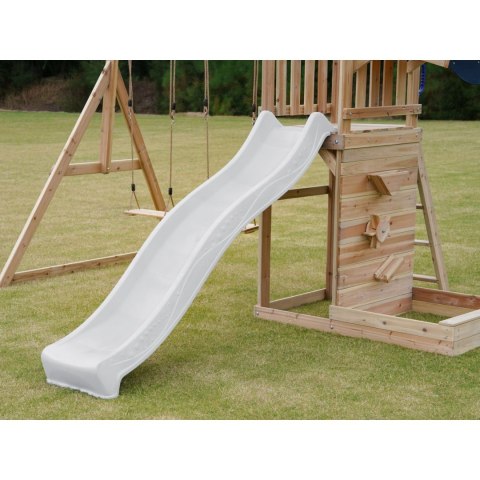 AXI Drewniany Duży Plac Zabaw Huśtawki Zjeżdżalnia Wieża + Piaskownica - Biały