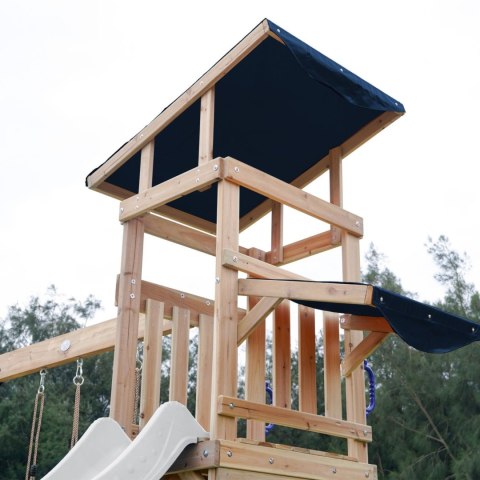 AXI Drewniany Duży Plac Zabaw Huśtawki Zjeżdżalnia Wieża + Piaskownica - Biały