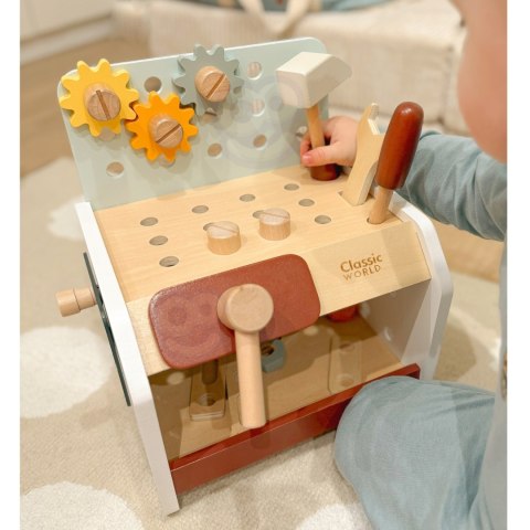 CLASSIC WORLD Drewniany Warsztat Małego Majsterkowicza z Narzędziami