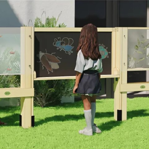 CLASSIC WORLD EDU Drewniana Tablica Dwustronna Kredowa- Magnetyczna Edukacyjna