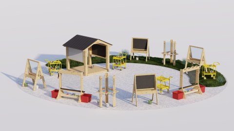 CLASSIC WORLD EDU Zestaw Dwustronna Tablica Sztaluga do Malowania Z Pompą Wody CLASSIC WORLD EDU Zestaw Dwustronna Tablica Sztaluga do Malowania Z Pompą Wody