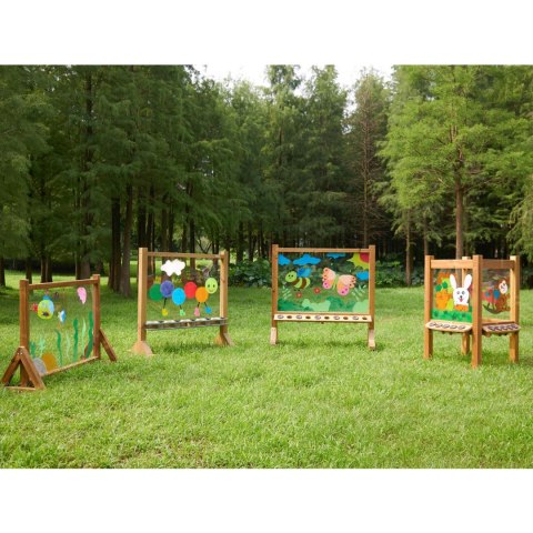 MASTERKIDZ 4 Stronna Tablica Przezroczysta Akrylowa Do Malowania + Kubeczki