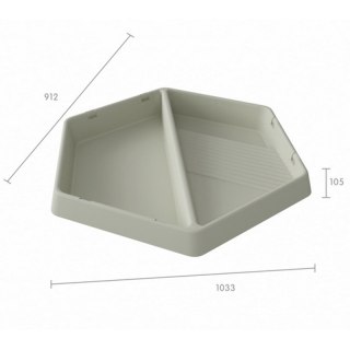 MASTERKIDZ Sześciokątna Taca z Dwiema Przegrodami Do Zabawy Piaskiem i Wodą